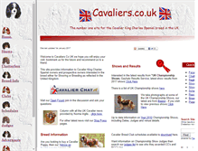 Tablet Screenshot of cavaliers.co.uk
